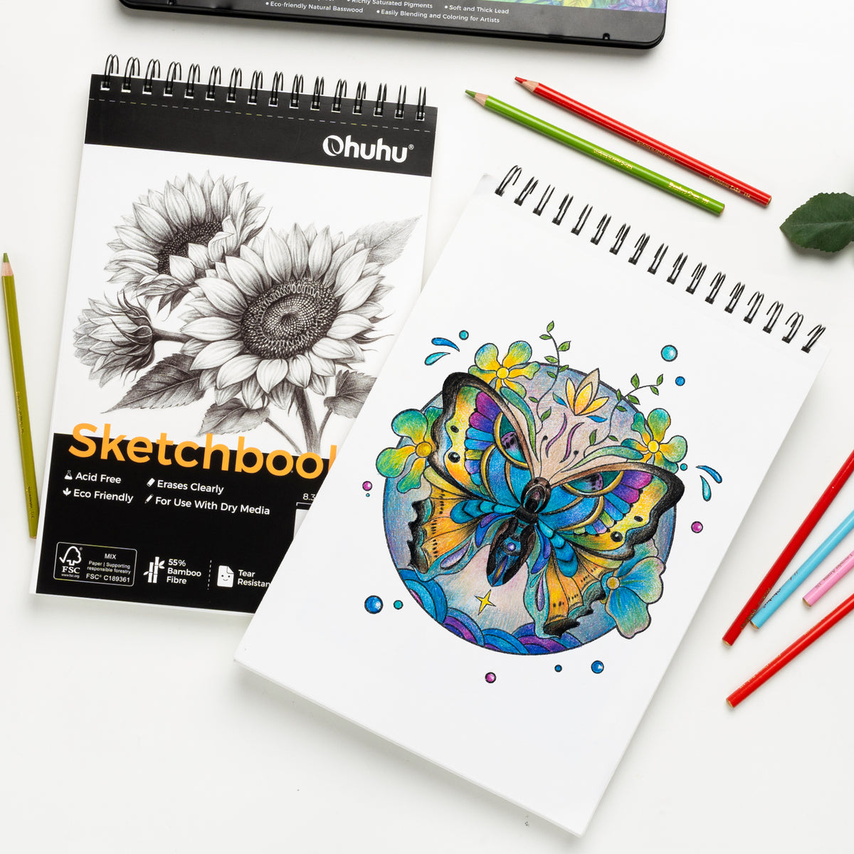 Ohuhu Tear Resistant Bamboo Fiber Drawing Sketchbook | Ohuhu Smart Buy