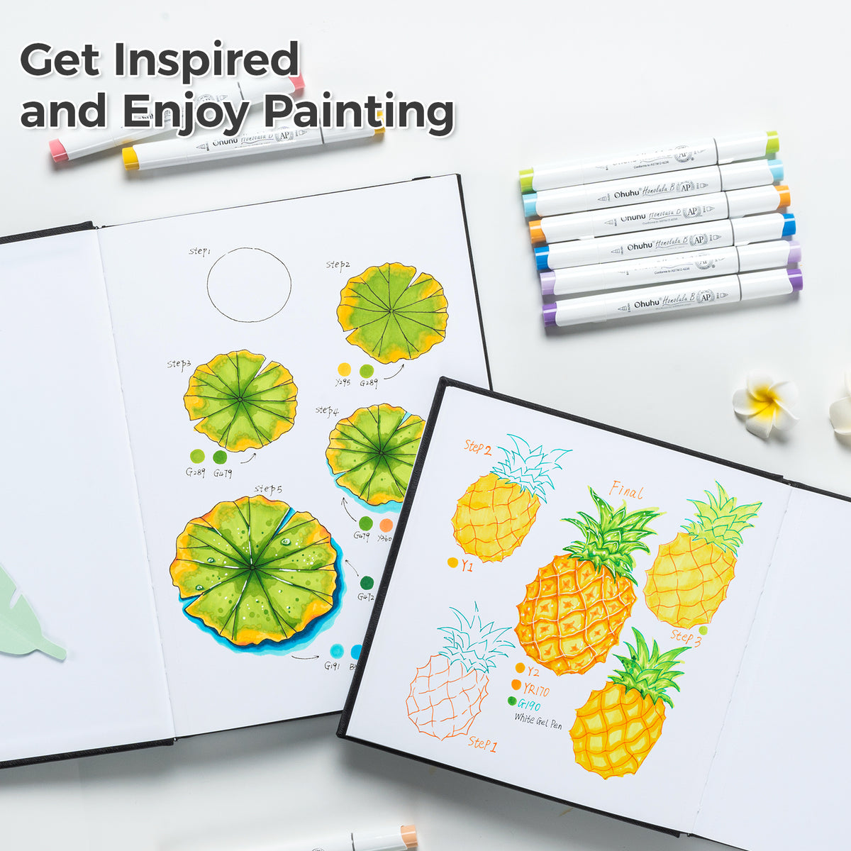 Ohuhu Marker Pads Art Sketchbooks for Markers, 2 Pack | Ohuhu Discount