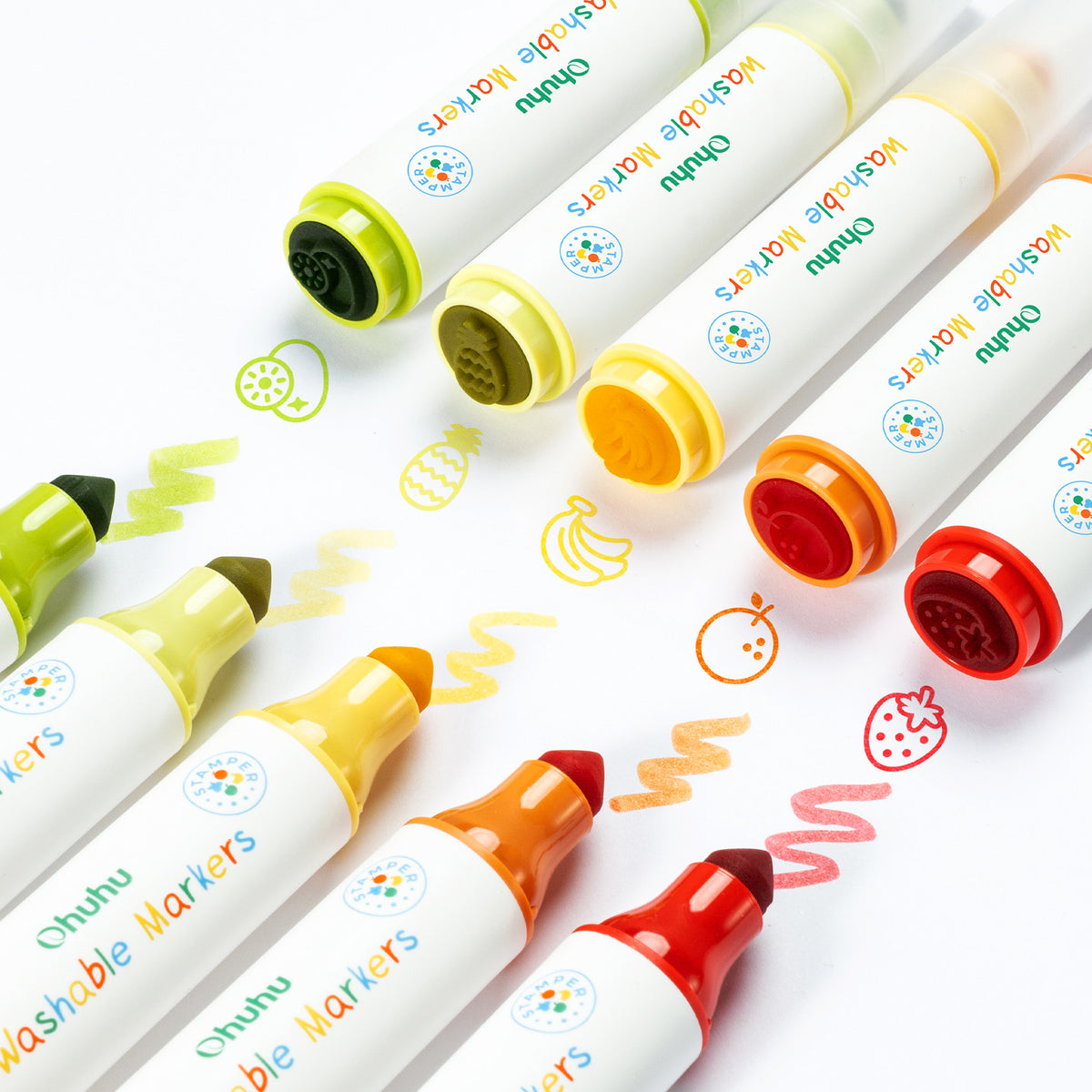 Ohuhu Washable Stamper Kids Dual Tips Water-based Markers | Ohuhu Top Pick