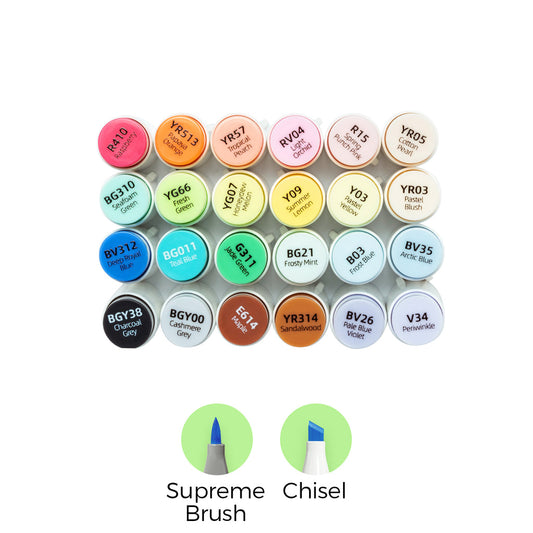 Ohuhu Honolulu Plus Series Supreme Rubber Brush Tip Markers | Ohuhu Smart Buy