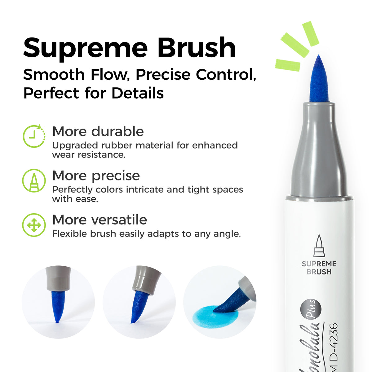 Ohuhu Honolulu Plus Series Supreme Rubber Brush Tip Markers | Ohuhu Smart Buy