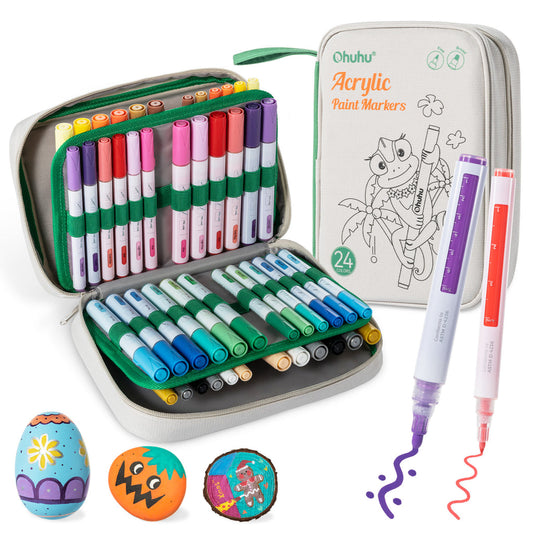Ohuhu Acrylic Markers 24 Colors 48 Pack | Ohuhu Best Price