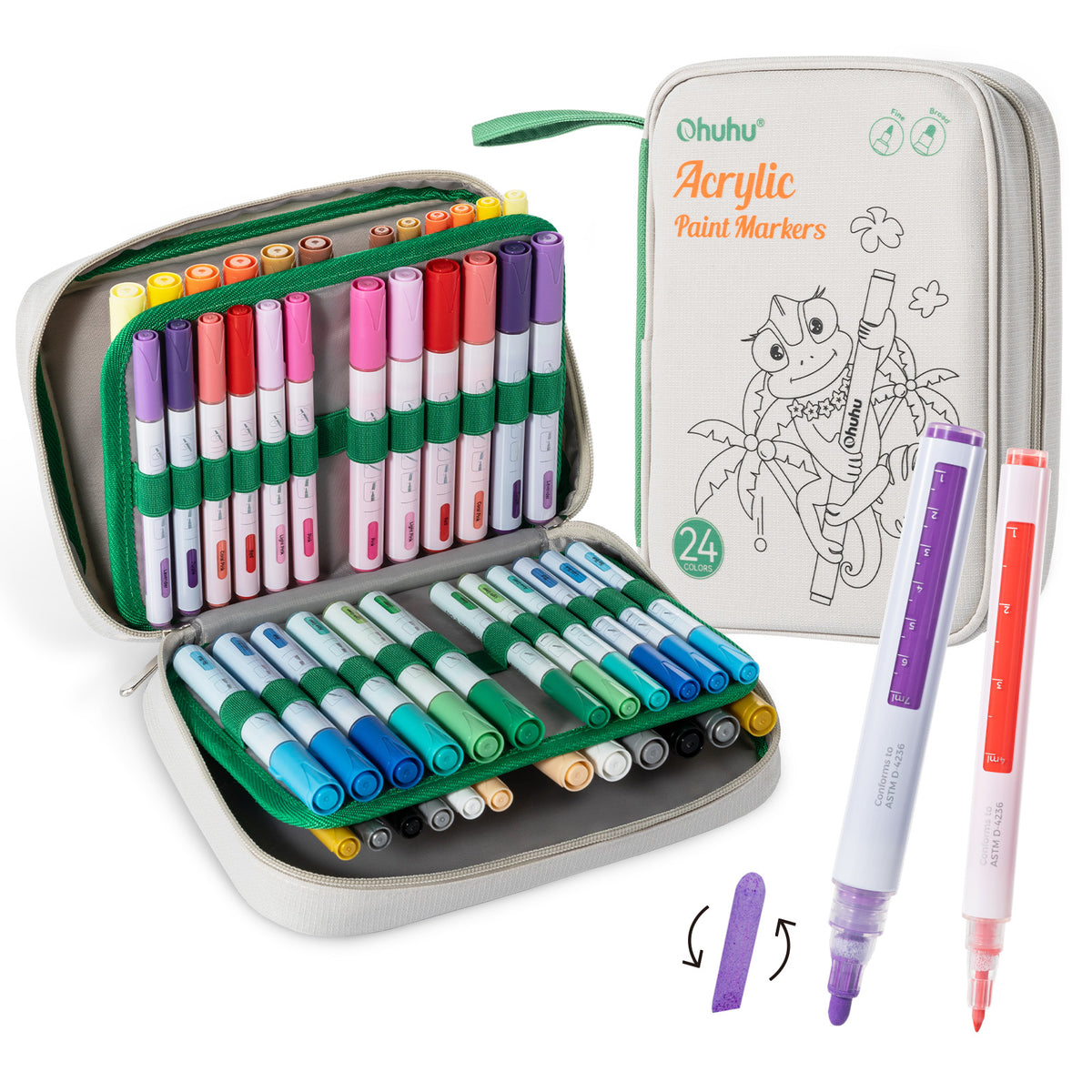 Ohuhu Acrylic Markers 24 Colors 48 Pack | Ohuhu Best Price