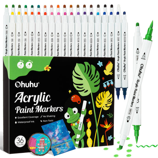 Ohuhu Acrylic Paint Markers Cotton-core 36 Colors - Akaka | Ohuhu Value