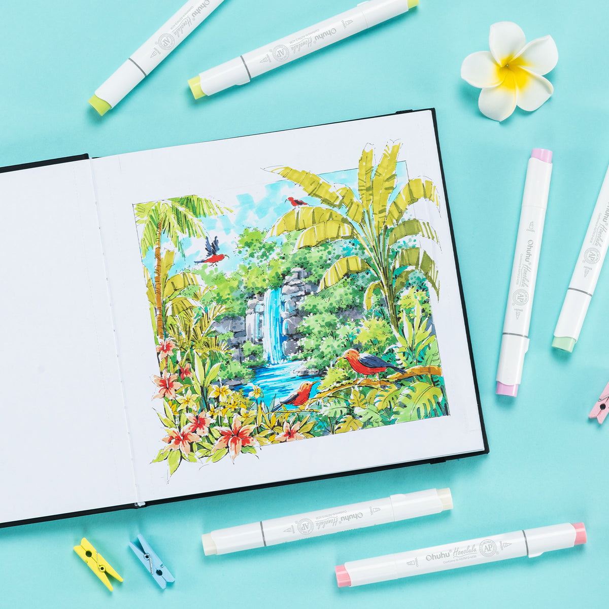 Ohuhu Bleedproof Double-Sided Marker Pad with PU Cover | Ohuhu Value