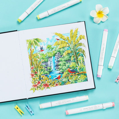 Ohuhu Bleedproof Double-Sided Marker Pad with PU Cover | Ohuhu Value