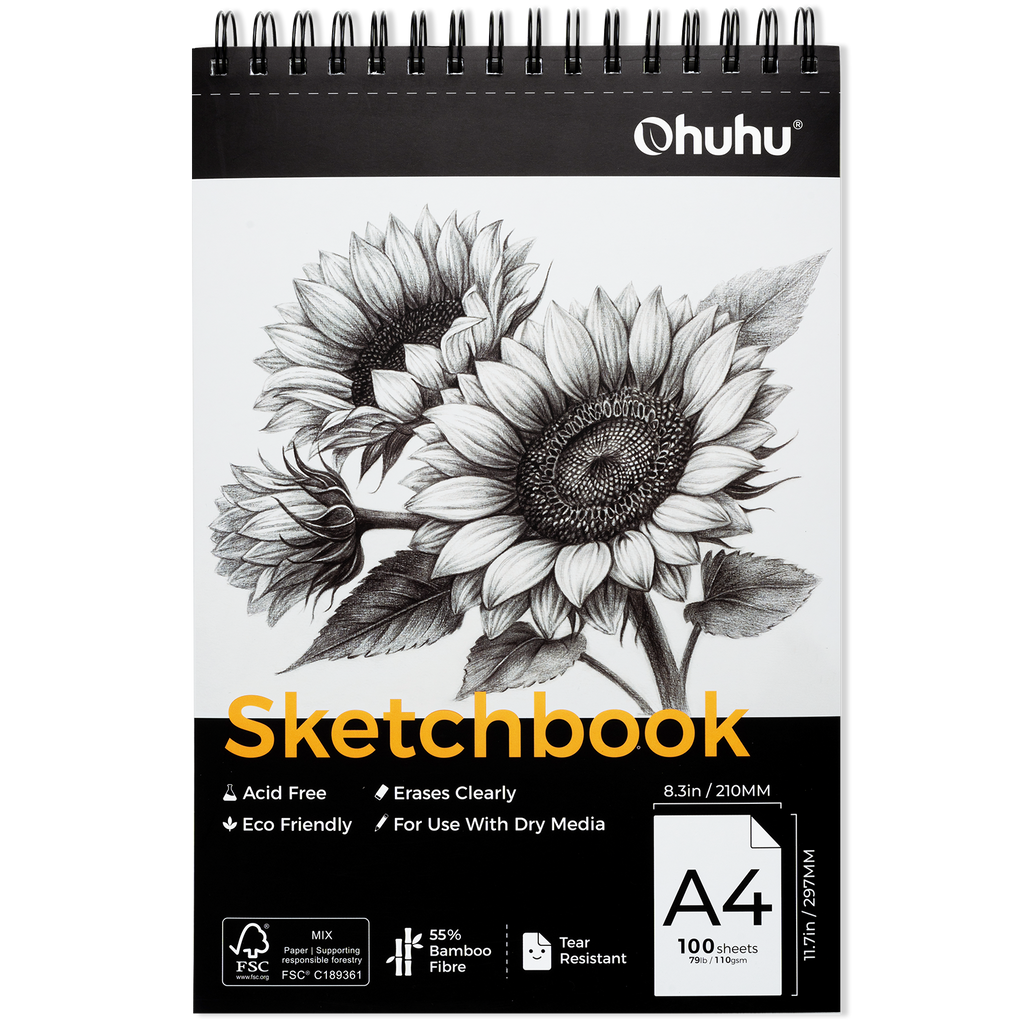 Ohuhu Tear Resistant Bamboo Fiber Drawing Sketchbook | Ohuhu Smart Buy