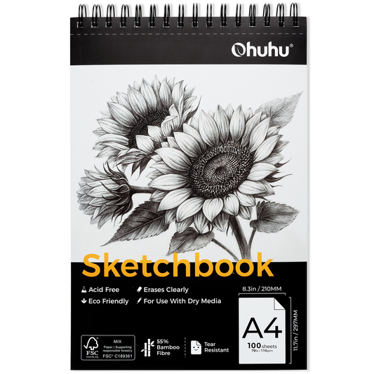 Ohuhu Tear Resistant Bamboo Fiber Drawing Sketchbook | Ohuhu Smart Buy