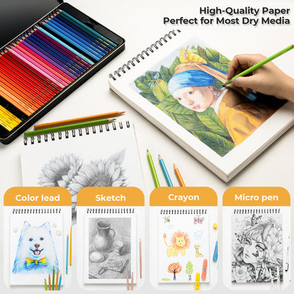 Ohuhu Tear Resistant Bamboo Fiber Drawing Sketchbook | Ohuhu Smart Buy