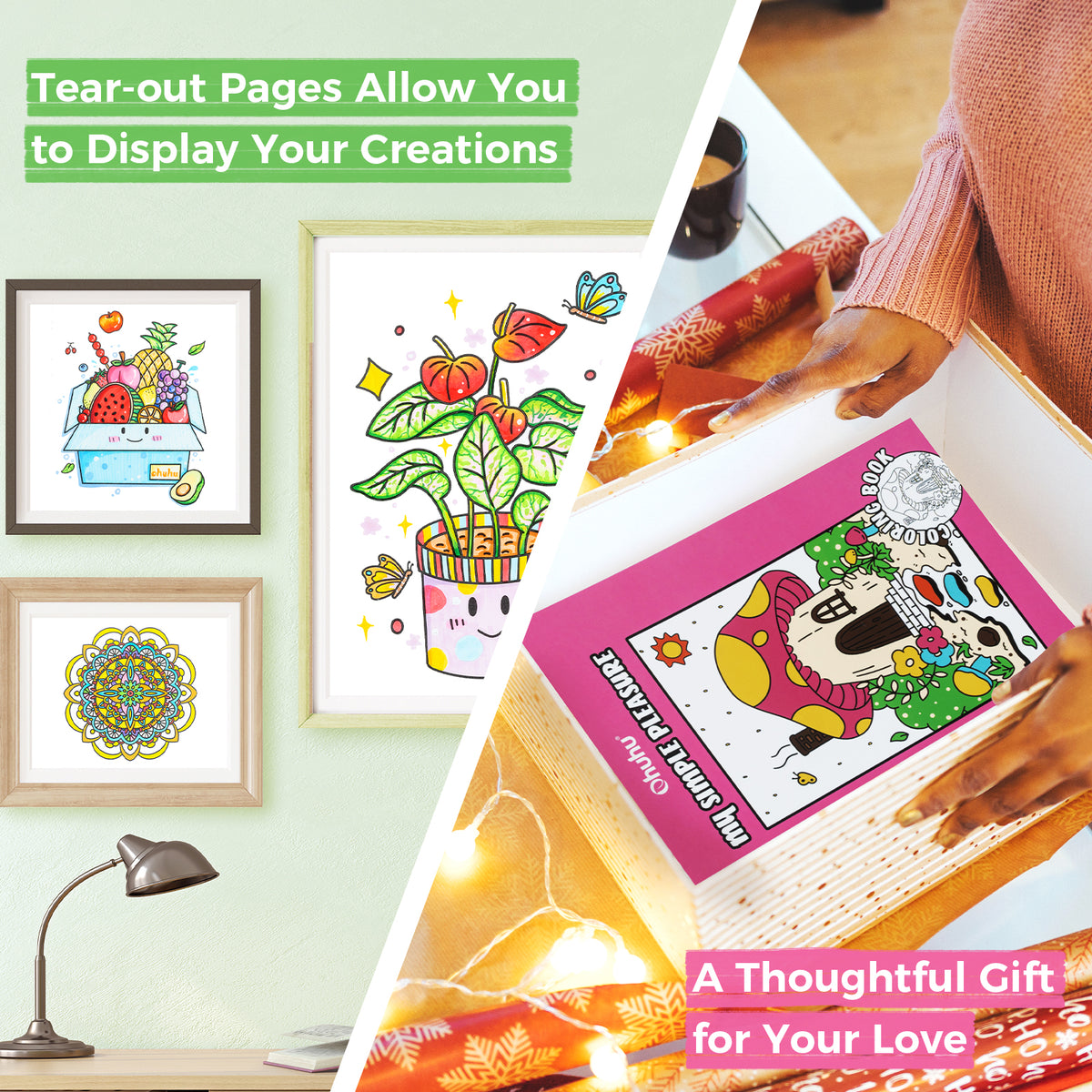Ohuhu Double-Sided Bleedproof Coloring Book | Ohuhu Great Value