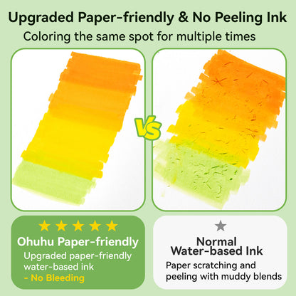 Ohuhu Pupe B 40 Paper-friendly (No Peeling)  Markers＆ Coloring Book Set | Ohuhu Sale