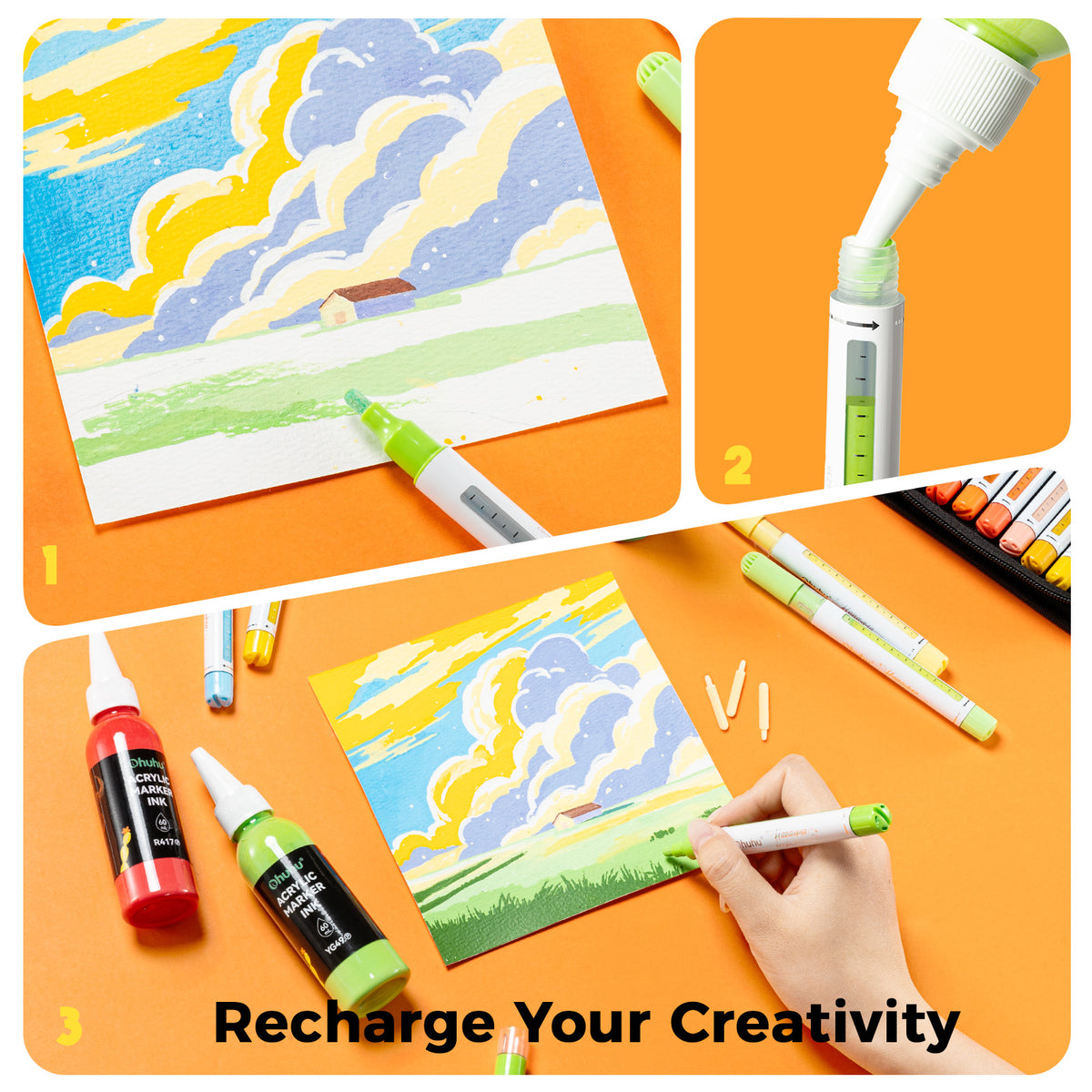 Ohuhu Acrylic Paint Markers Refillable 36 Colors – Hanauma | Ohuhu Hot Sale