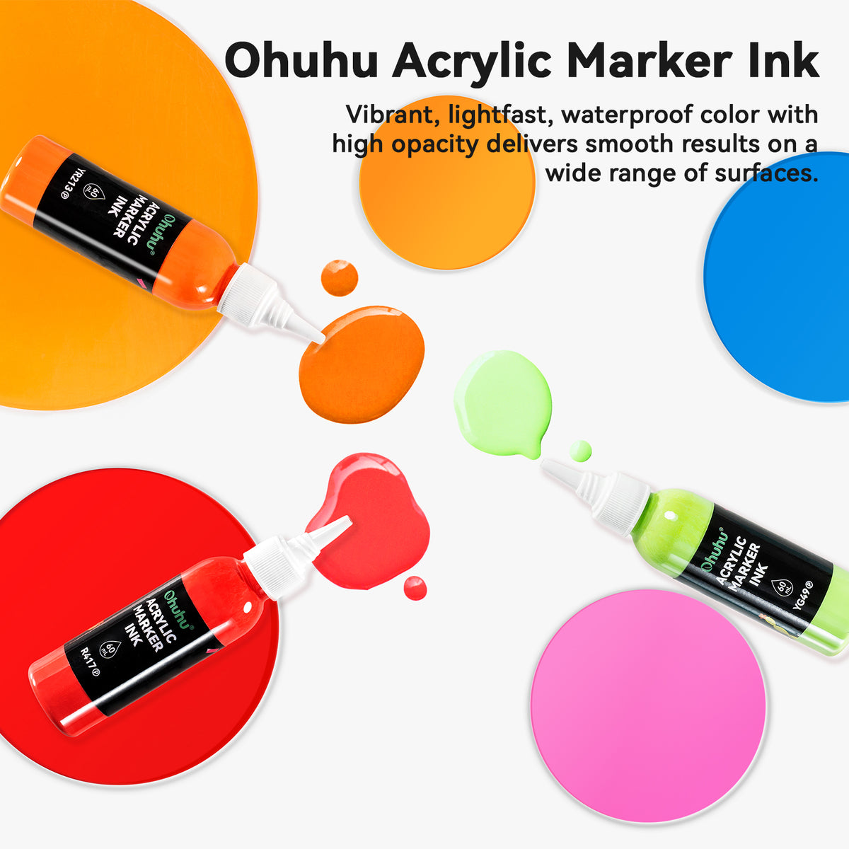 Ohuhu Acrylic Marker Ink Refill for Mauna Kea & Hanauma Series | Ohuhu Best Seller
