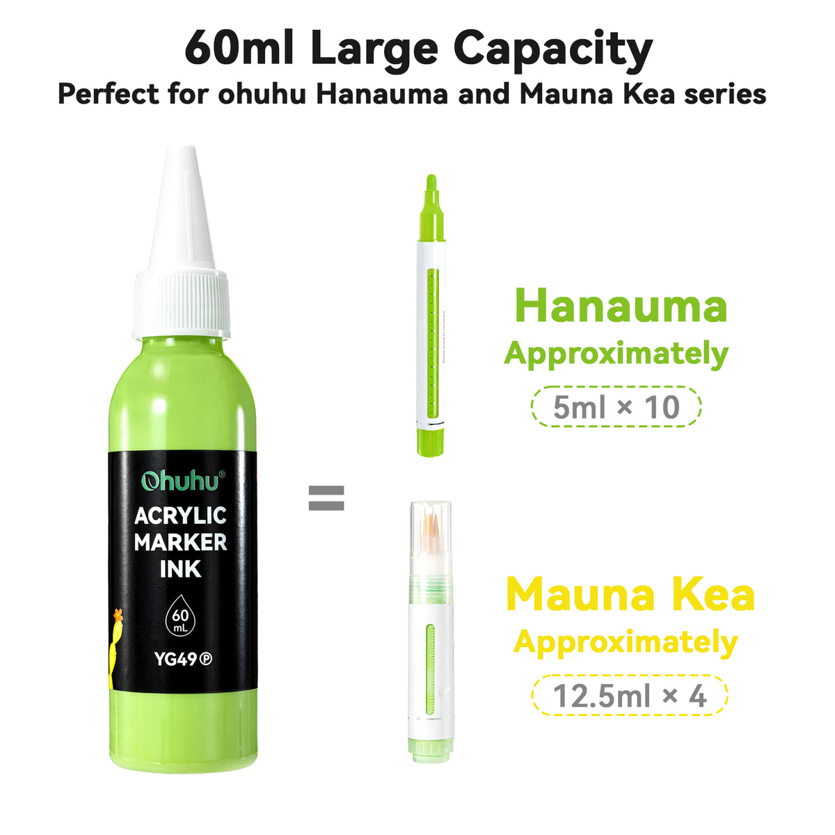 Ohuhu Acrylic Marker Ink Refill for Mauna Kea & Hanauma Series | Ohuhu Best Seller