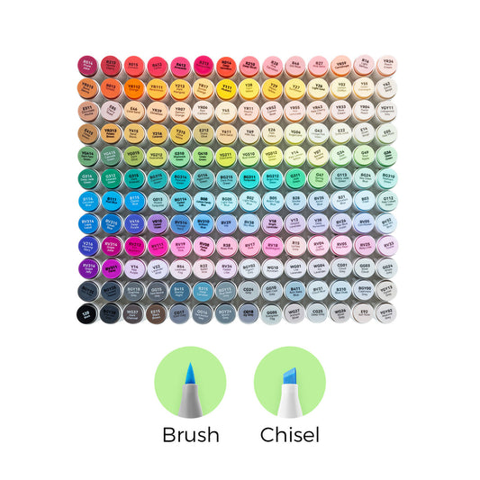 Ohuhu Honolulu 168 Colors Dual Tips Alcohol Art Markers (New Color Codes) | Ohuhu Value