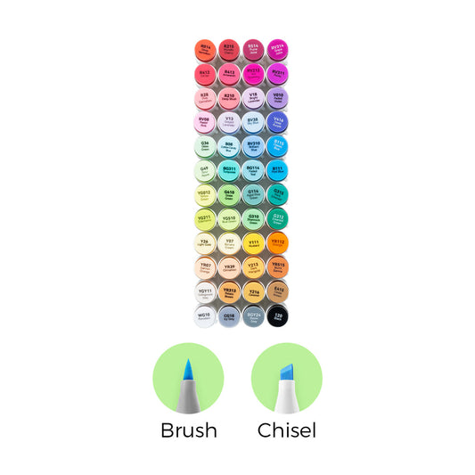 Ohuhu Honolulu 48 Colors Dual Tips Alcohol Art Markers (New Color Codes) | Ohuhu Hot Sale