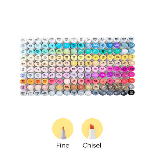Ohuhu Oahu 160 Colors Dual Tips Alcohol Art Markers, Fine & Chisel | Ohuhu Premium