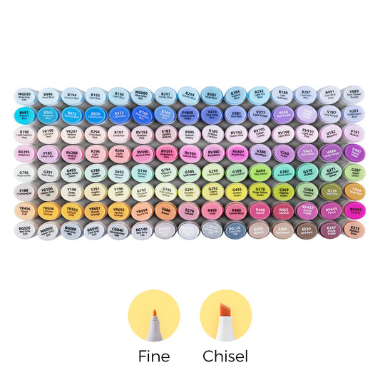 Ohuhu Oahu New 120 Colors Dual Tips Alcohol Art Markers, Fine & Chisel | Ohuhu Sale