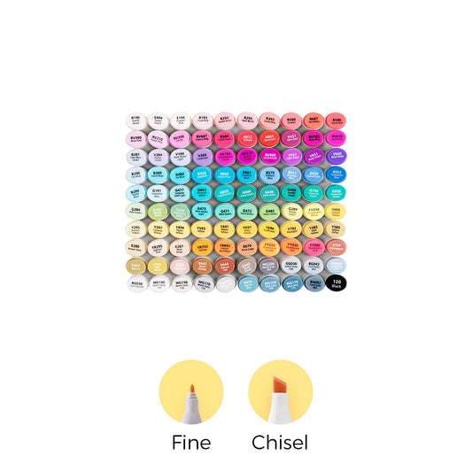 Ohuhu Oahu 100 Colors Dual Tips Alcohol Art Markers, Fine & Chisel | Ohuhu Latest