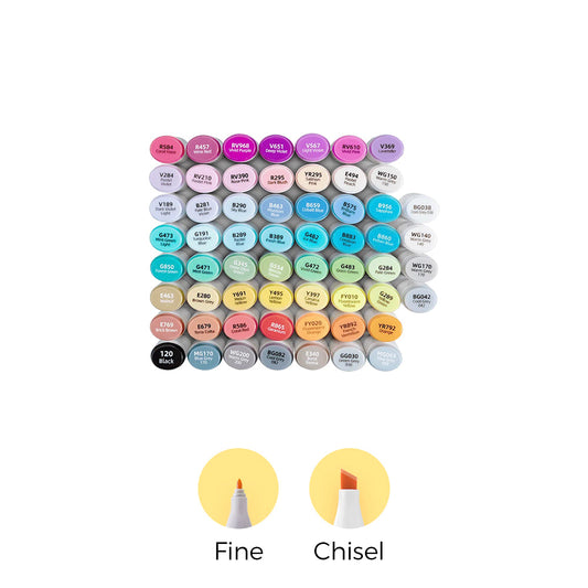 Ohuhu Oahu 60 Colors Dual Tips Alcohol Art Markers, Fine & Chisel | Ohuhu Customer Favorite