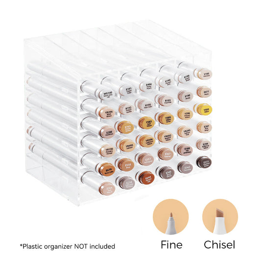 Ohuhu Oahu 36 Skin Tone Colors Dual Tips Alcohol Art Markers, Fine & Chisel | Ohuhu Exclusive