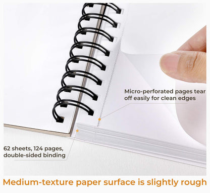 Ohuhu Spiral-Bound Mix Media Pad for Multiple Techniques | Ohuhu Deals