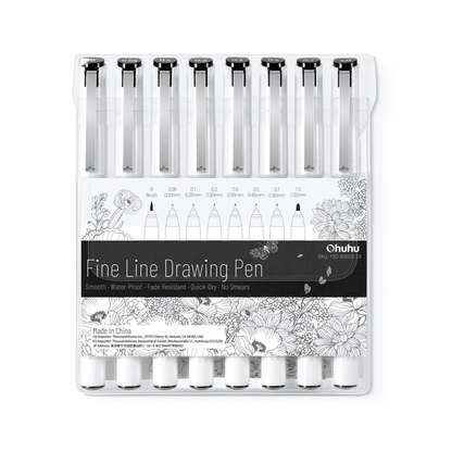 Ohuhu Fineliner Drawing Pen, 8 Pack | Ohuhu Latest