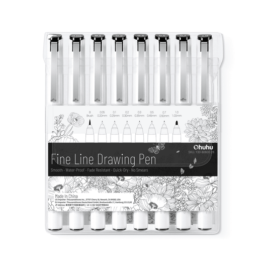 Ohuhu Fineliner Drawing Pen, 8 Pack | Ohuhu Latest