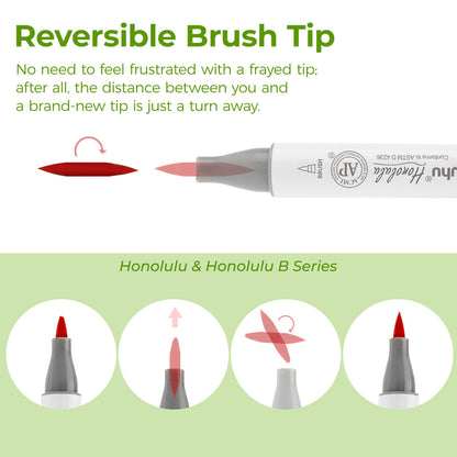 Ohuhu Replacement Brush Nibs Of Honolulu & Honolulu B Series | Ohuhu Best Price
