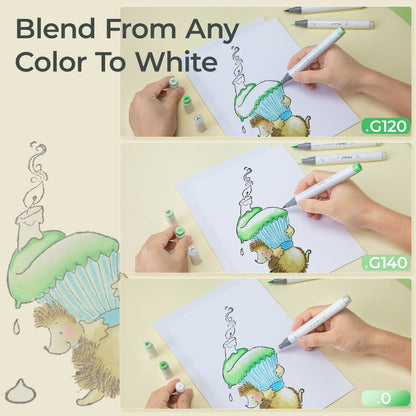 Ohuhu Honolulu Colorless Blender Marker - Pack of 6 | Ohuhu Popular