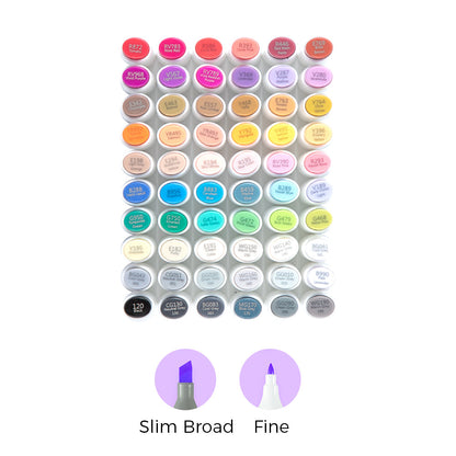 Ohuhu Kaala Five Tones Slim Broad and Fine Dual Tips Alcohol Art Markers | Ohuhu Value