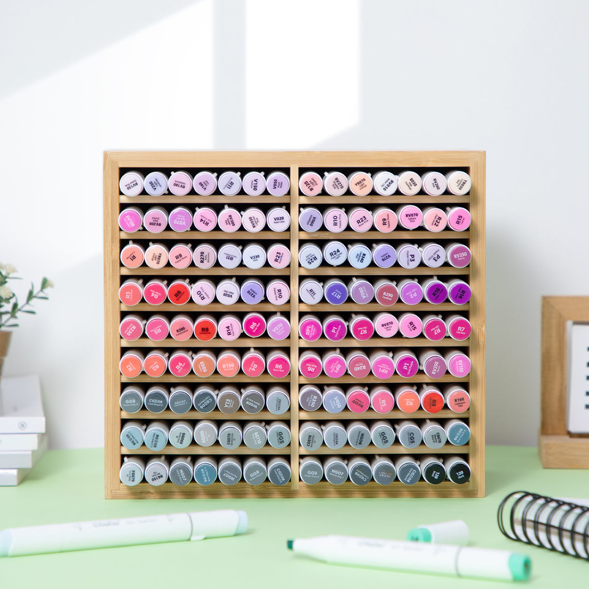 Ohuhu Bamboo Marker Organizer | Ohuhu Customer Favorite