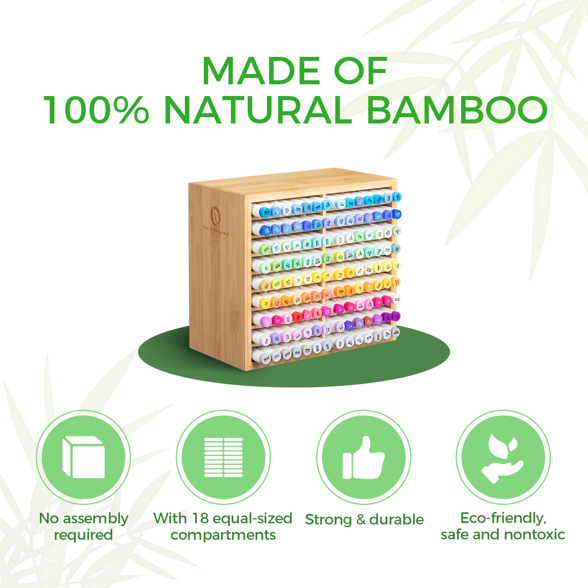 Ohuhu Bamboo Marker Organizer | Ohuhu Customer Favorite