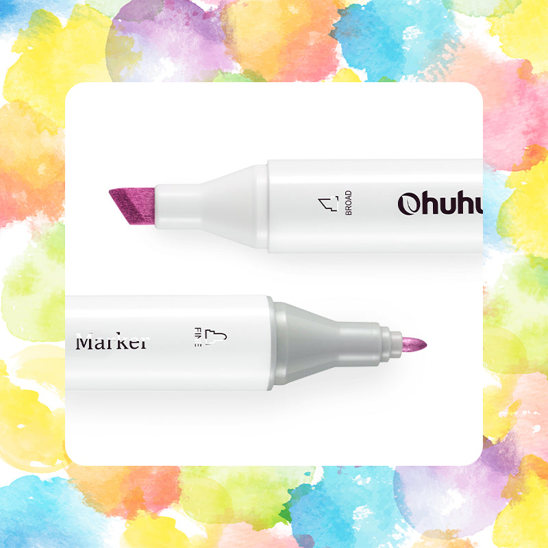 Ohuhu Oahu 120 Individual Marker, Fine & Chisel | Ohuhu Great Value