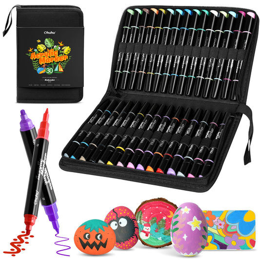 Ohuhu Dual Nib Waterproof Acrylic Pen 30 / 60 / 90 Colors - Kakaako | Ohuhu Quality
