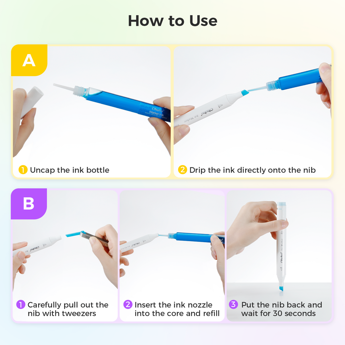 Ohuhu Marker Ink YR314 / E260 Refill for Alcohol marker | Ohuhu Best Seller