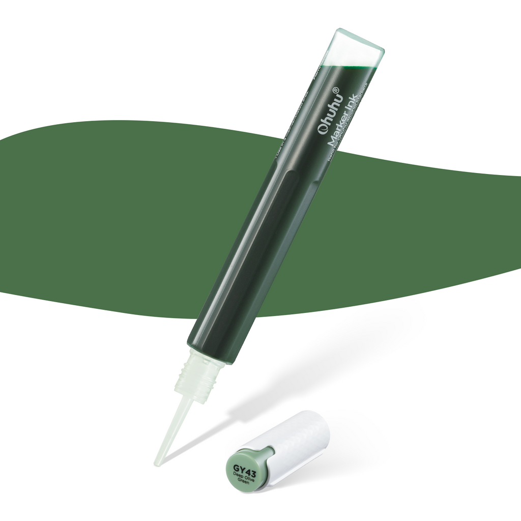 Ohuhu Marker Ink YG414 / G345 / GY43 Refill for Alcohol marker | Ohuhu Hot Sale