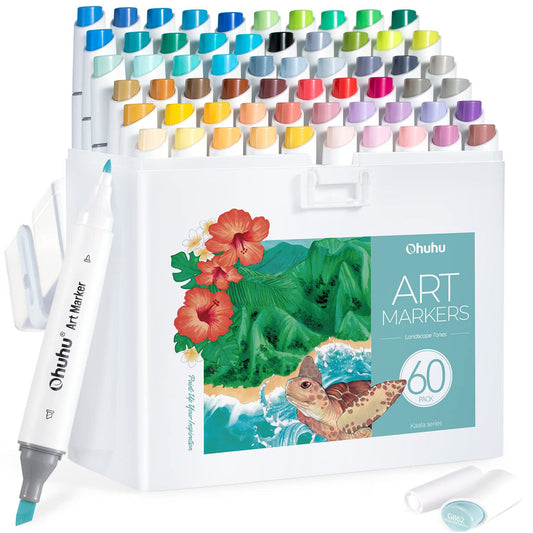 Ohuhu Kaala Dual Tips Alcohol Art Markers- 60 Colors Landscape Tone | Ohuhu Popular
