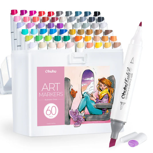 Ohuhu Kaala Dual Tips Alcohol Art Markers- 60 Colors Illustrations | Ohuhu Hot Sale