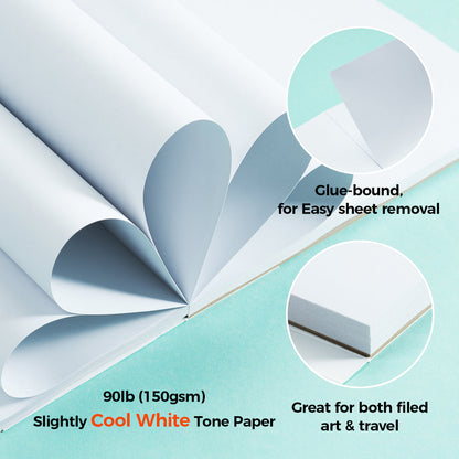 Ohuhu Bleedproof Double-Sided Marker Pad, Glue-Bound | Ohuhu Value