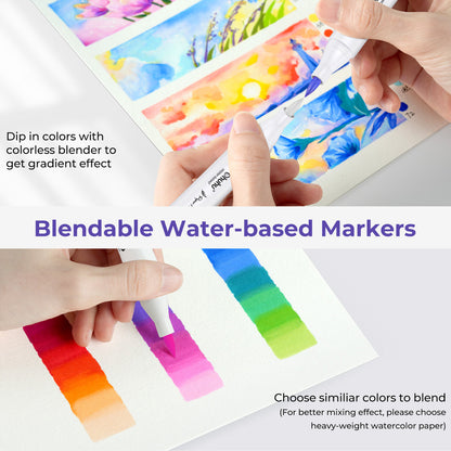Ohuhu Paper-friendly (No Peeling) Markers Water-based 60 Colors | Ohuhu Signature