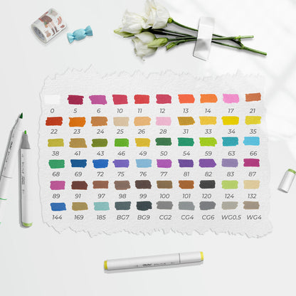 Ohuhu Paper-friendly (No Peeling) Markers Water-based 60 Colors | Ohuhu Signature