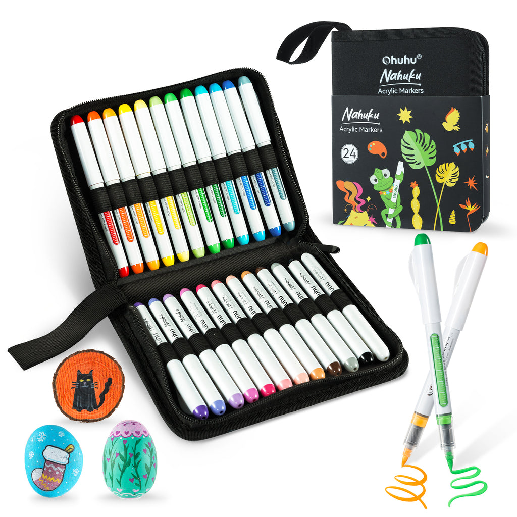 Ohuhu Direct-ink Acrylic Markers 24 Colors - Nahuku | Ohuhu Special Offer