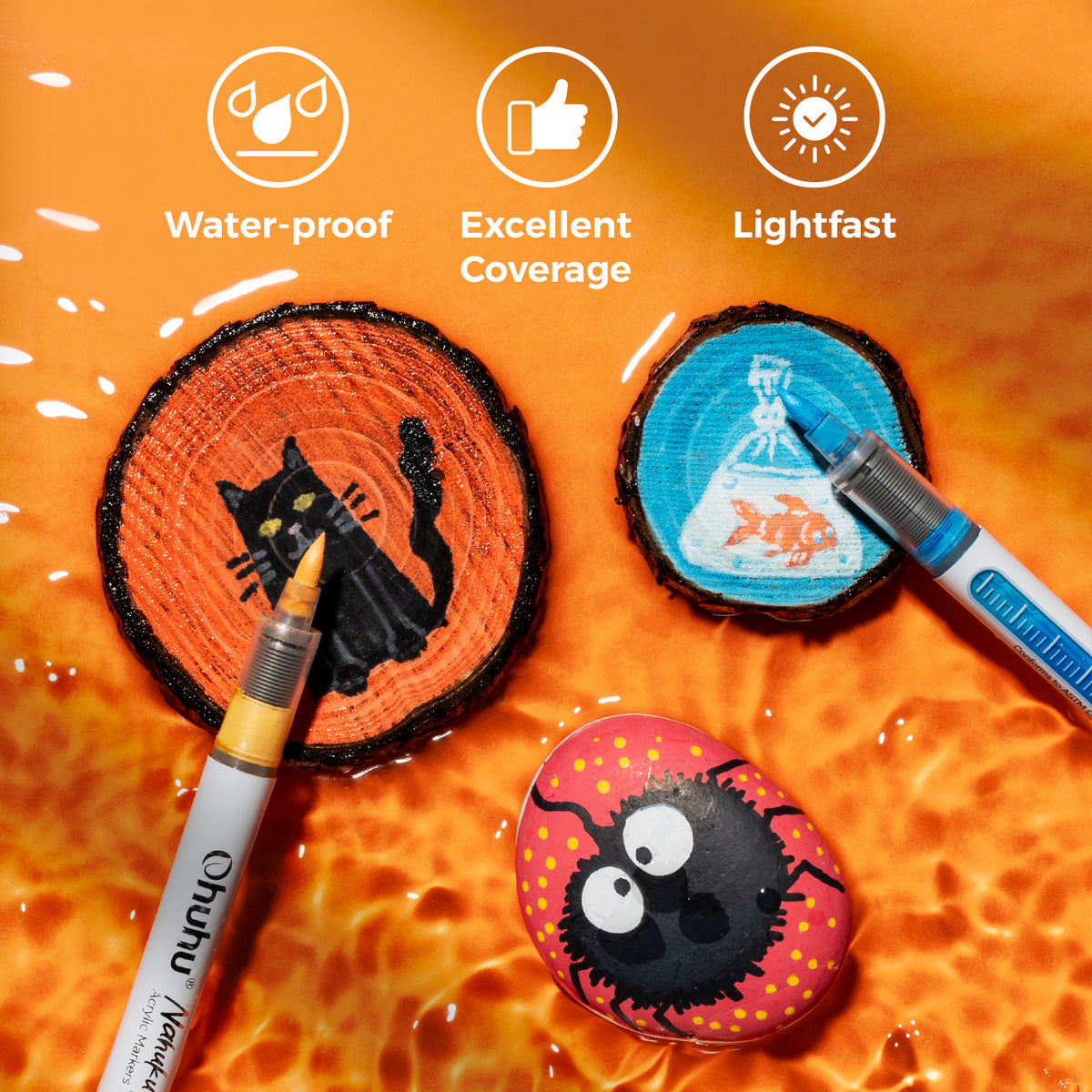 Ohuhu Direct-ink Acrylic Markers 24 Colors - Nahuku | Ohuhu Special Offer