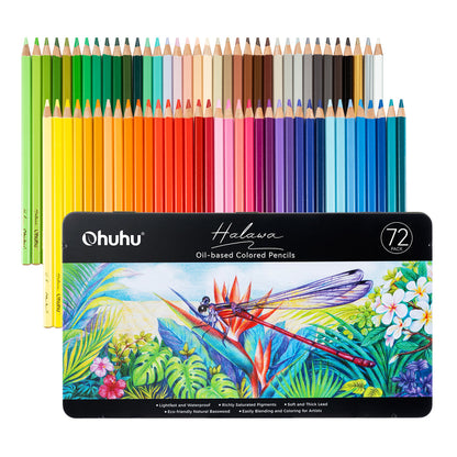 Ohuhu Halawa Series 72 Colors Oil-based Colored Pencils | Ohuhu Deals