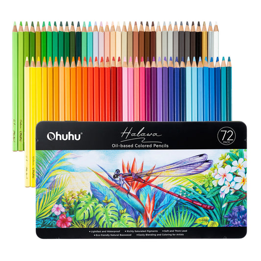Ohuhu Halawa Series 72 Colors Oil-based Colored Pencils | Ohuhu Deals