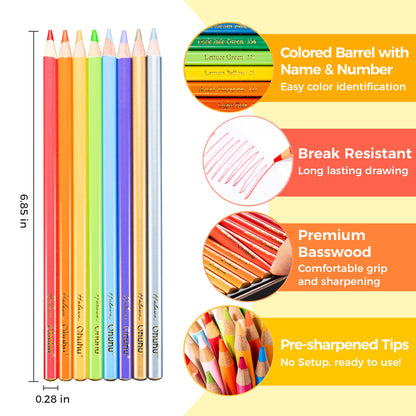 Ohuhu Halawa Series 72 Colors Oil-based Colored Pencils | Ohuhu Deals